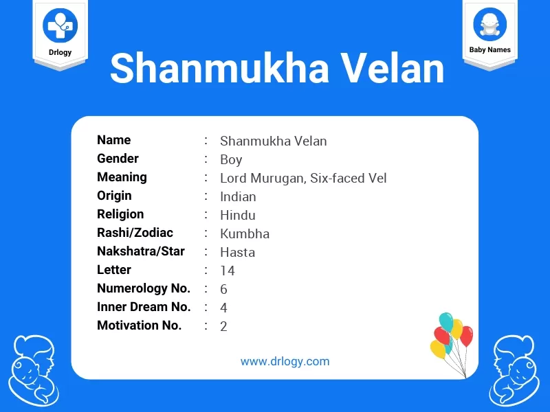 Shanmukha Velan Name Meaning